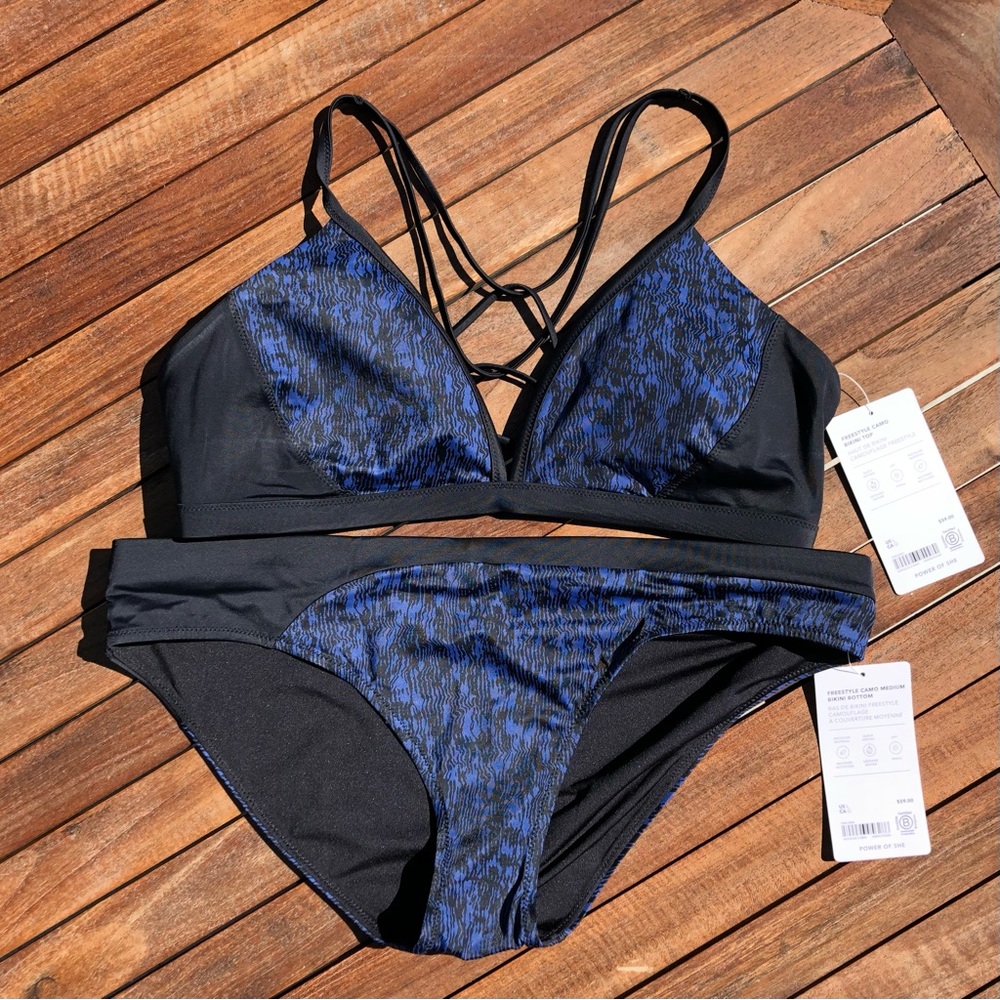 Athleta Freestyle Camo Bikini Top and Bottom